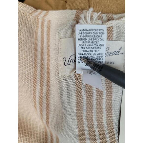 Universal Thread Ruana kimono Cape Poncho yellow Striped OSFM NWT #C - Picture 8 of 9